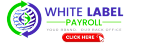 White Label Payroll Software image that conveys branded payroll using our back office and a call to action button